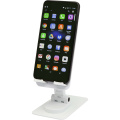 Alhena recycled plastic foldeable phone holder with metal desk stand, White