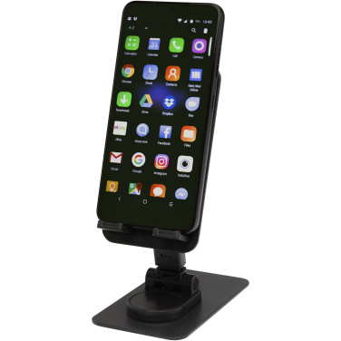 Logotrade advertising products photo of: Alhena recycled plastic foldeable phone holder with metal desk stand