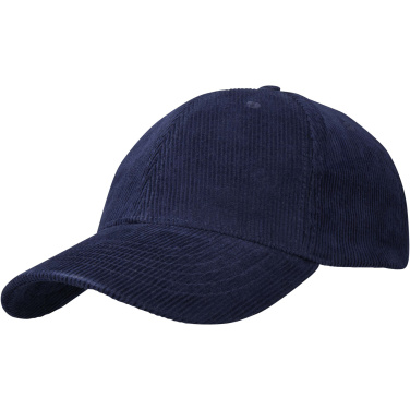 Logo trade promotional merchandise image of: Hutton 6 panel recycled corduroy cap