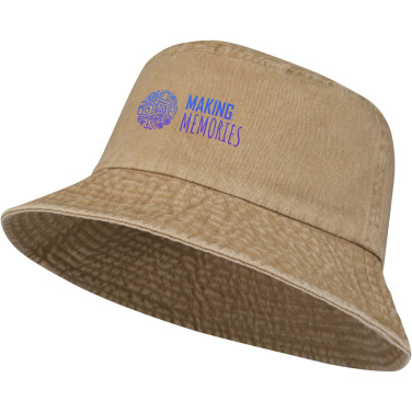 Logo trade promotional merchandise image of: Mitica washed sun hat