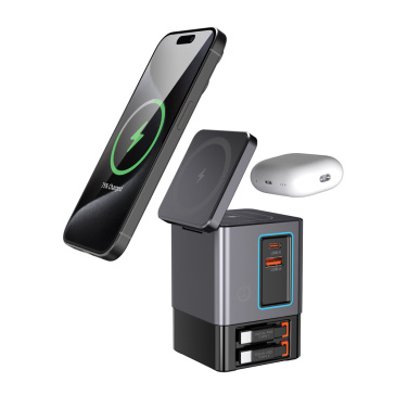 Logotrade promotional giveaway picture of: Urban Vitamin Sacramento 105W GAN charger+retractable cables