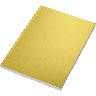 Logo trade promotional merchandise photo of: Novella Austen A5 metallic soft cover notebook - 100 sheets