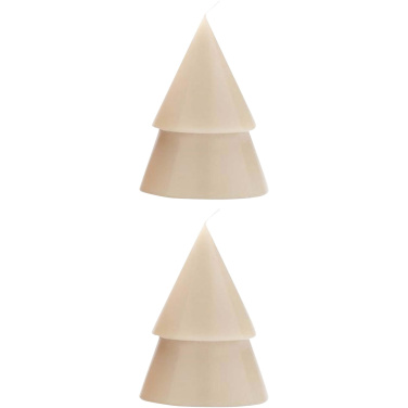 Logo trade promotional giveaway photo of: Originalhome Xmas tree candle set of 2 - M
