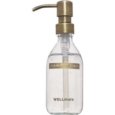 Logo trade promotional gifts image of: Wellmark Discovery 250 ml hand soap dispenser and 150 g scented candle set