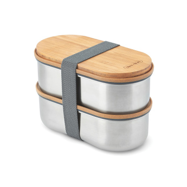 Logo trade promotional gift photo of: Black+Blum Stainless Steel Double Bento Box