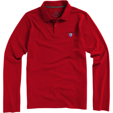 Logo trade promotional giveaways image of: Oakville long sleeve men's polo