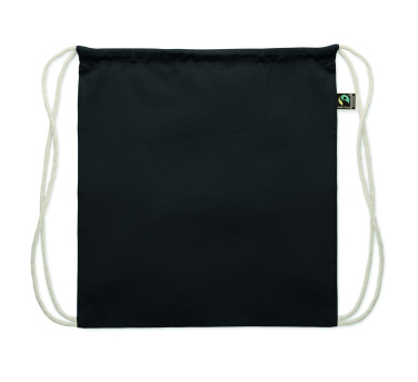 Logo trade promotional merchandise picture of: Drawstring bag Fairtrade 180gr
