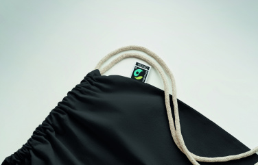 Logo trade promotional gift photo of: Drawstring bag Fairtrade 180gr
