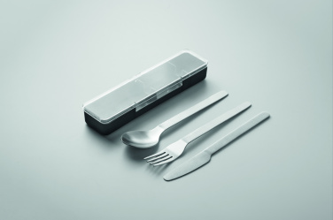 Logo trade promotional merchandise photo of: Stainless steel cutlery set