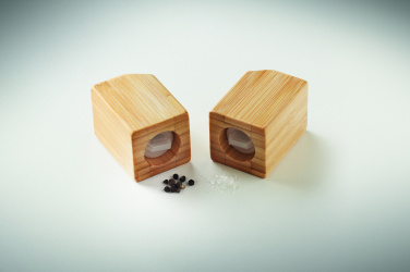 Logo trade advertising products image of: Bamboo salt & pepper set