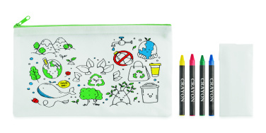 Logo trade corporate gift photo of: Pencil case with 4 crayons