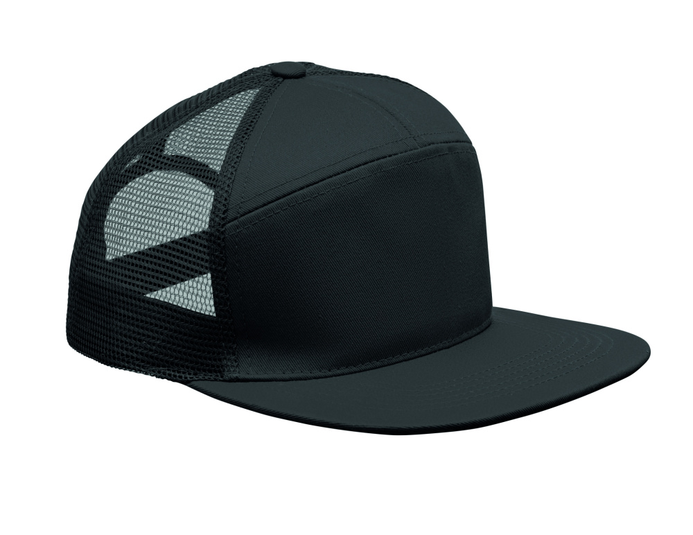 Logo trade business gift photo of: 7 panel flat visor cap