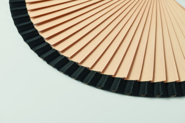 Logo trade business gifts image of: Wooden hand fan