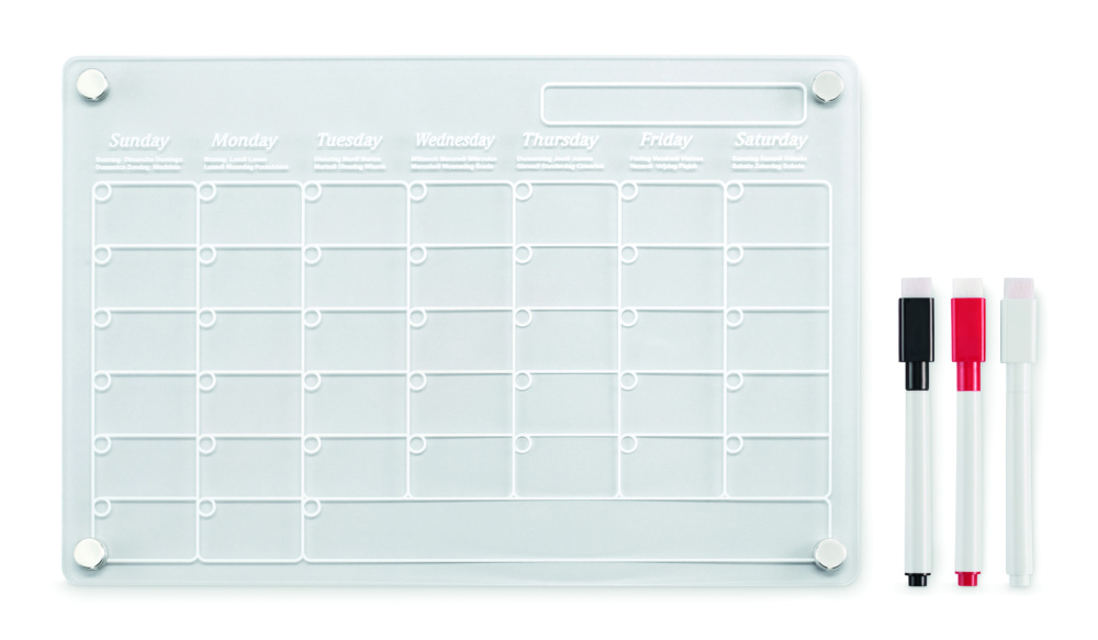 Logo trade corporate gifts image of: Magnetic acrylic planner