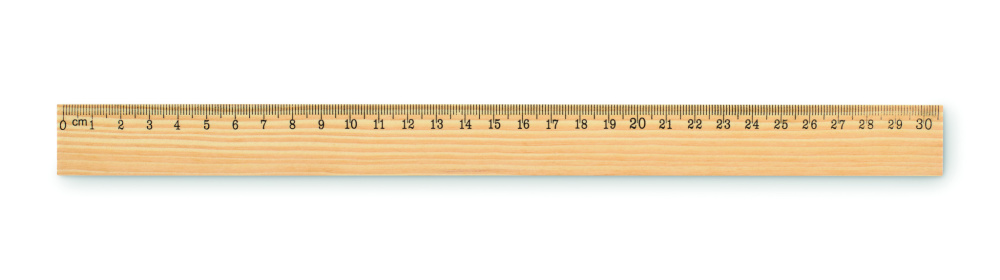 Logo trade promotional item photo of: Wooden ruler 30cm