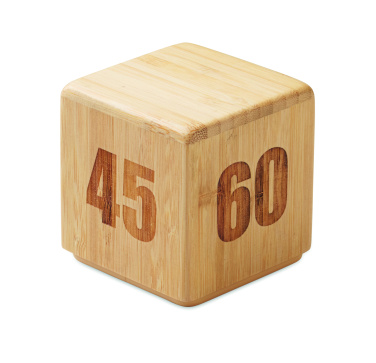 Logotrade promotional products photo of: Bamboo twist snooze timer