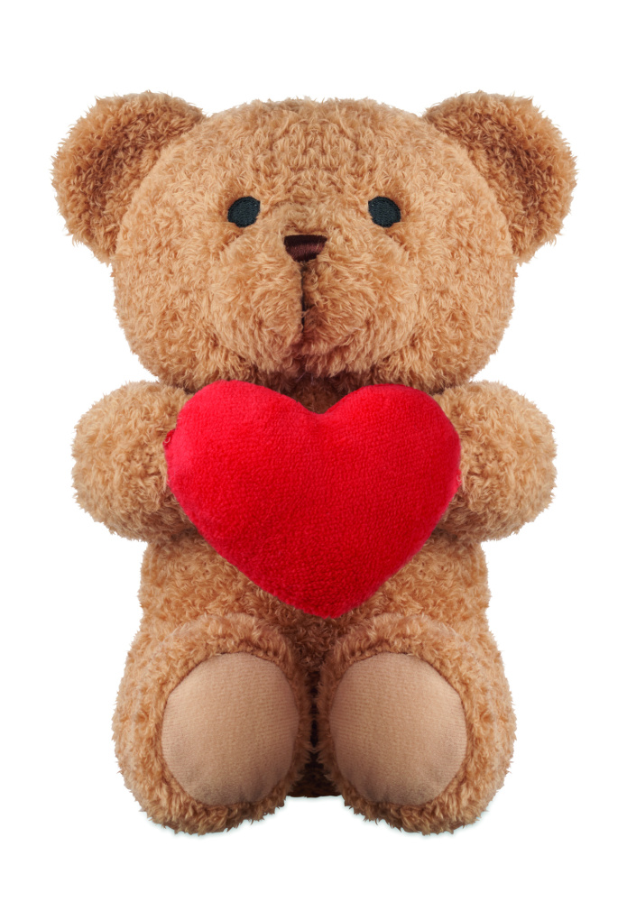Logo trade advertising products image of: Teddy bear with heart 23cm