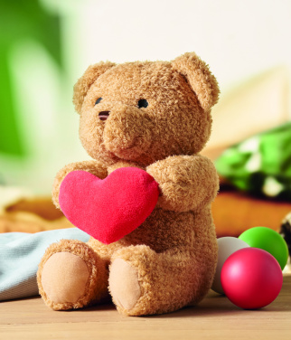 Logo trade promotional products picture of: Teddy bear with heart 23cm