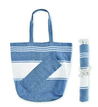 Logotrade promotional merchandise picture of: Beach bag with hammam towel