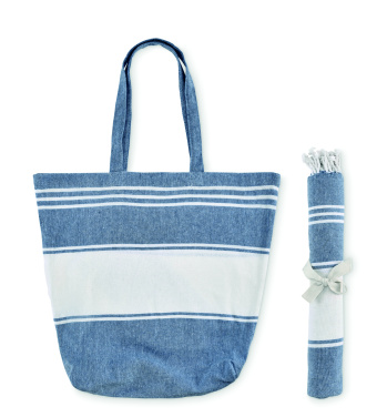Logotrade promotional gift image of: Beach bag with hammam towel