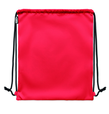 Logo trade corporate gifts image of: Large drawstring bag 300D RPET