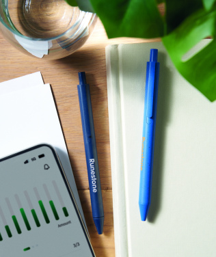 Logo trade promotional items image of: Wheat Straw/ABS push type pen