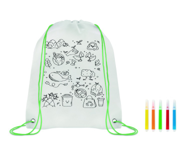 Logotrade promotional gift image of: Non woven kids bag with pens