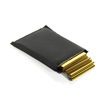 Logo trade advertising product photo of: Solra emergency blanket in RCS recycled RPET pouch