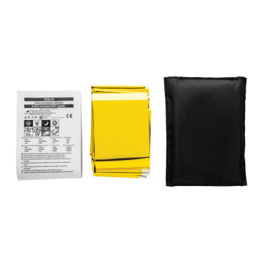 Logotrade promotional merchandise image of: Solra emergency blanket in RCS recycled RPET pouch