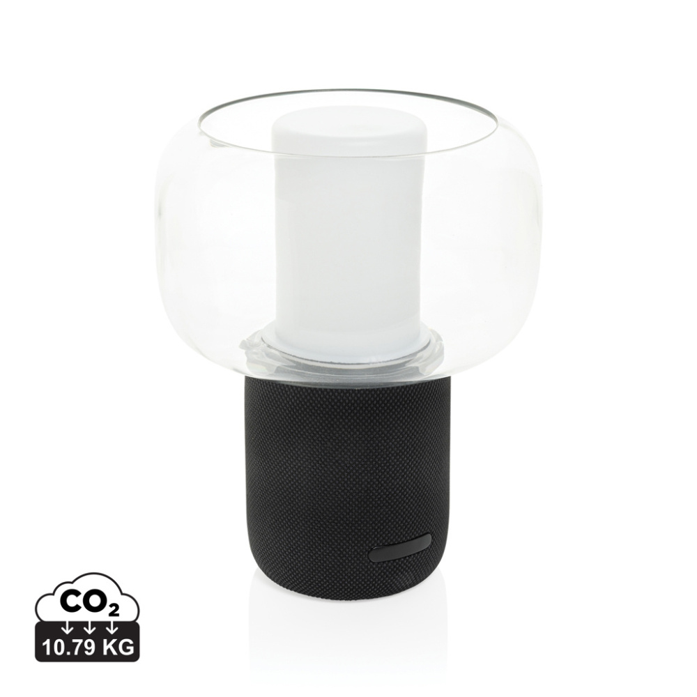 Logo trade promotional merchandise image of: Lux RCS recycled plastic 10W speaker lamp