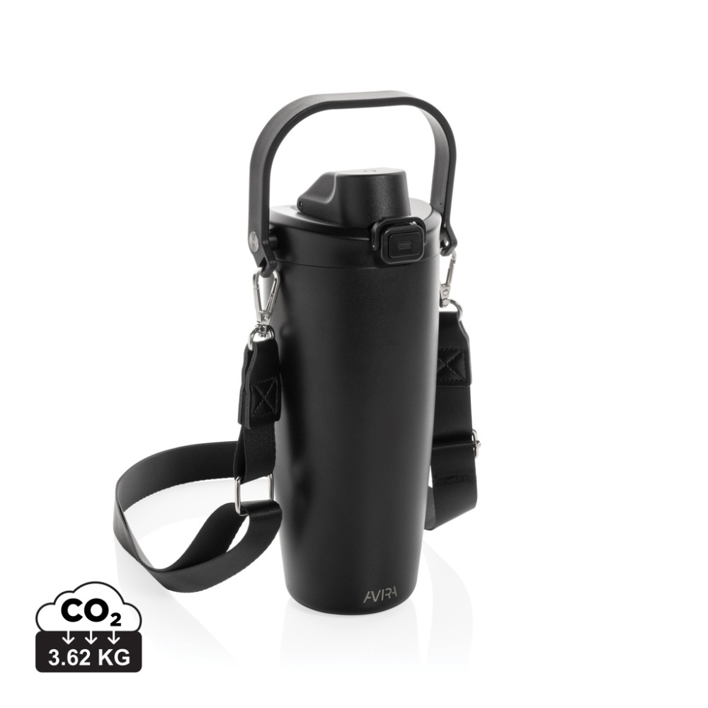 Logotrade promotional merchandise photo of: Avira Ayala RCS re-steel duosip lockable crossbody tumbler