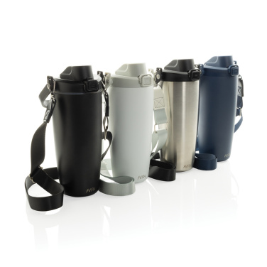 Logo trade promotional products image of: Avira Ayala RCS re-steel duosip lockable crossbody tumbler