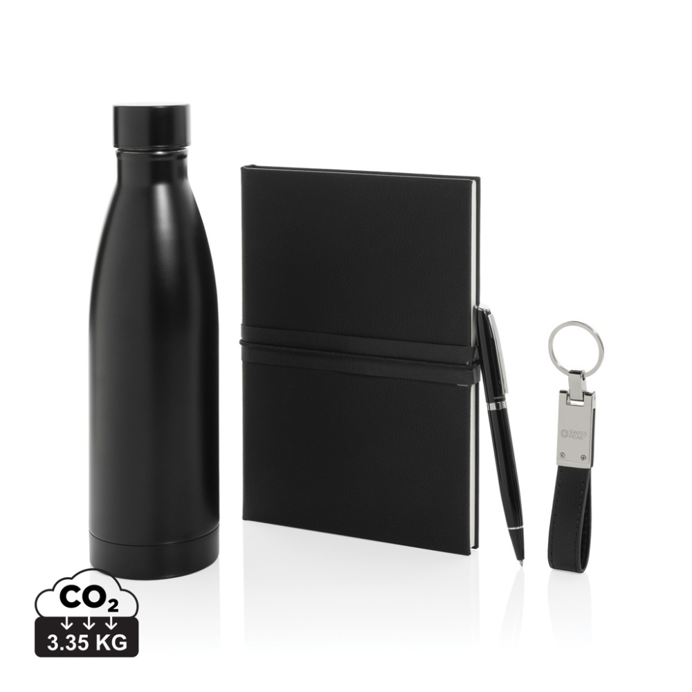 Logotrade promotional giveaway image of: Swiss Peak RCS deluxe business gift set w/ water bottle