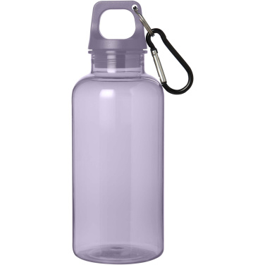 Logotrade advertising product image of: Oregon 400 ml RCS certified recycled plastic water bottle with carabiner