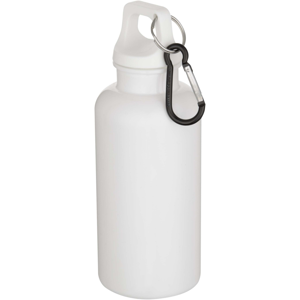 Logotrade promotional giveaways photo of: Oregon 400 ml solid colour RCS recycled plastic water bottle with carabiner
