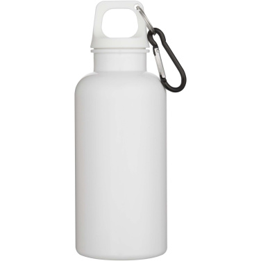Logo trade corporate gift photo of: Oregon 400 ml solid colour RCS recycled plastic water bottle with carabiner