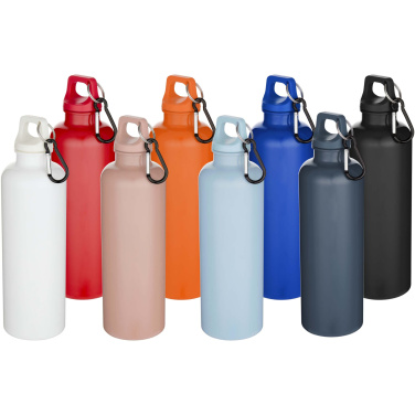 Logo trade promotional giveaway photo of: Oregon 750 ml solid colour RCS recycled plastic water bottle with carabiner
