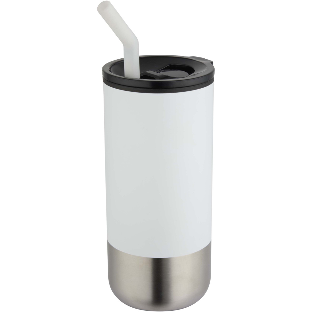 Logo trade promotional giveaways picture of: Grayson 480 ml RCS recycled insulated tumbler with straw