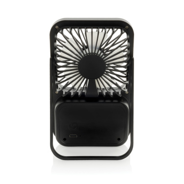 Logo trade promotional product photo of: Aervina RCS recycled plastic re-chargeable desk fan