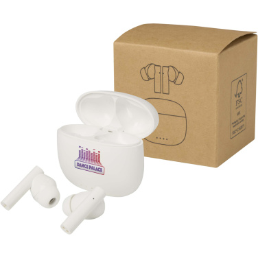 Logo trade promotional merchandise image of: Alterf recycled plastic True Wireless Bluetooth® headset with silicone eartips