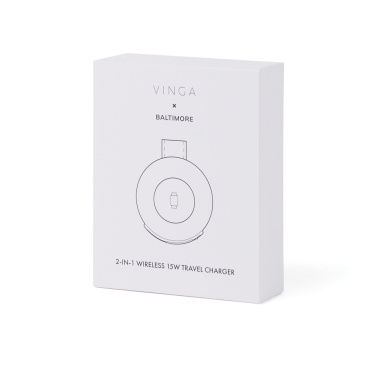 Logotrade promotional giveaway picture of: VINGA Baltimore RCS 2-in-1 Wireless 15W Travel Charger
