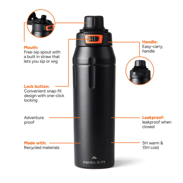Logotrade business gift image of: Nordic Drift Trail RCS Insulated Lockable Sports Bottle