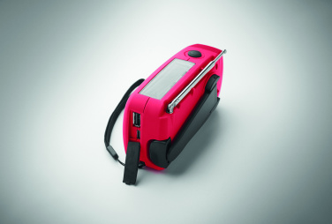 Logo trade corporate gifts image of: Portable radio SOS with LED torch