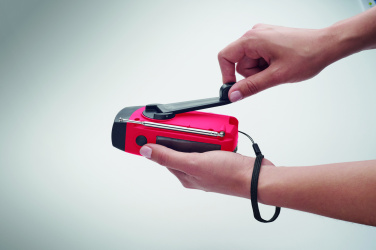 Logo trade promotional items image of: Portable radio SOS with LED torch