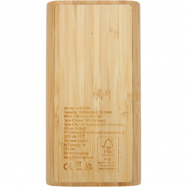 Logotrade reklaamkingitused pilt: Tulda 20 000 mAh bambusest akupank
