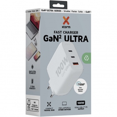 Logo trade ärikingituse pilt: Xtorm XEC100 GaN² Ultra 100 W seinalaadija
