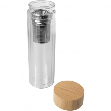 Logo trade ärikingi pilt: Bailey 400 ml borsilikaatklaasist infusioonipudel bambusest kaanega