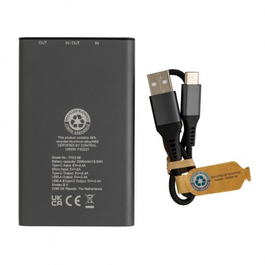 Logotrade ärikingi foto: Terra RCS taaskasutatud alumiiniumist akupank 5000 mAh