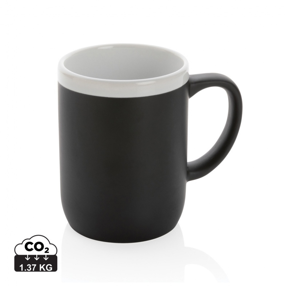 Logotrade reklaamkingituse foto: Valge äärega keraamiline kruus 300ml