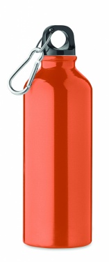 Logotrade ärikingid pilt: Taaskasutatud alumiiniumist valmistatud ühekordse seinaga joogipudel 500 ml karabiiniga